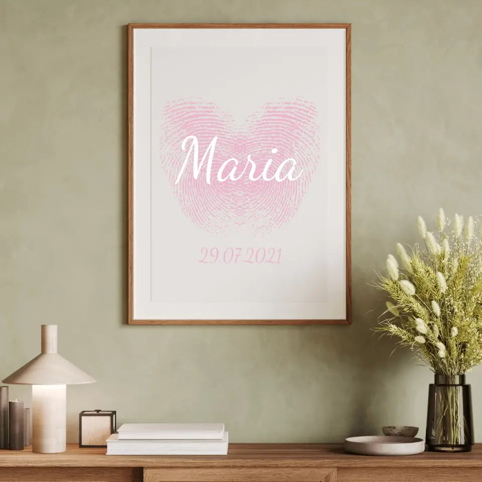 Herz Poster - für die Geburt