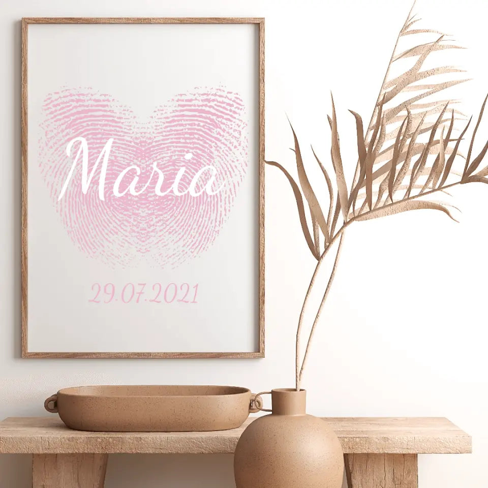 Herz Poster - für die Geburt