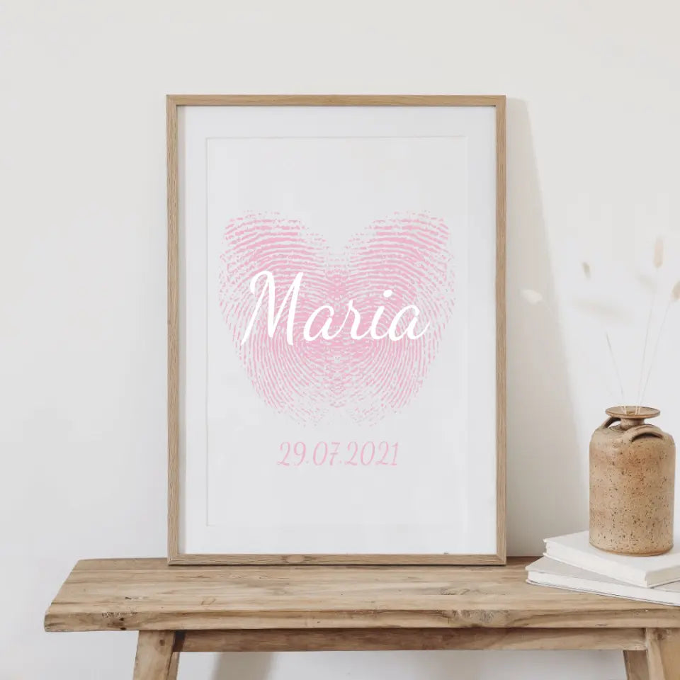 Herz Poster - für die Geburt