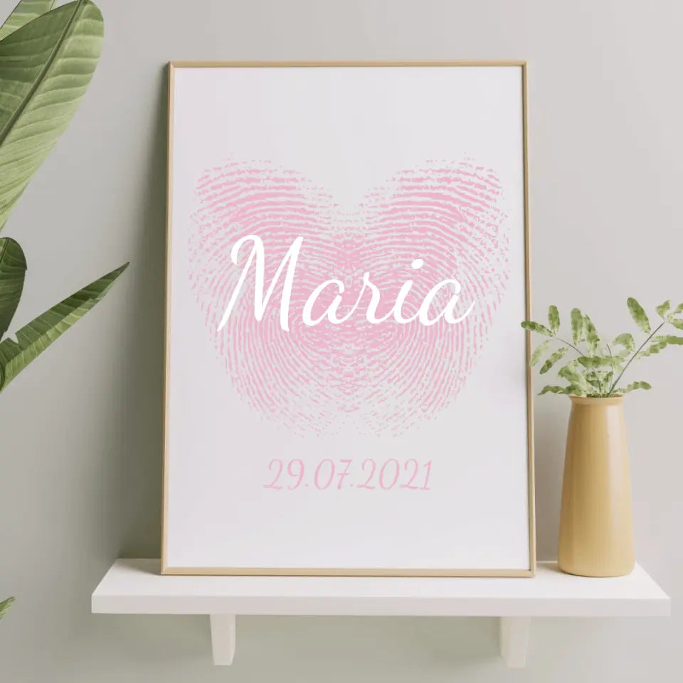 Herz Poster - für die Geburt