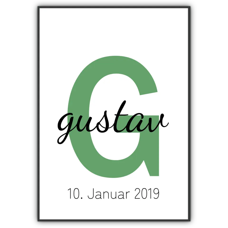 Buchstabe und Name Poster - für die Geburt
