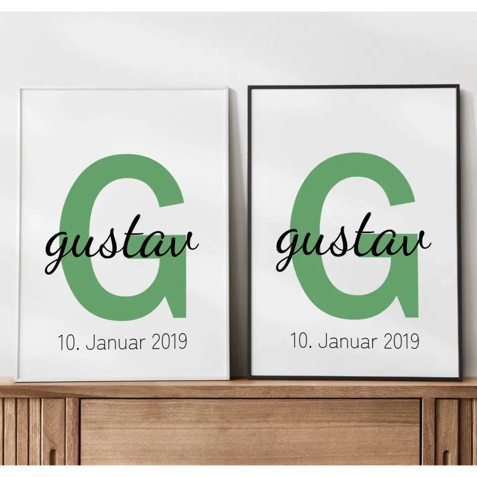 Buchstabe und Name Poster - für die Geburt