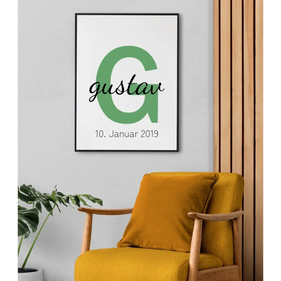 Buchstabe und Name Poster - für die Geburt