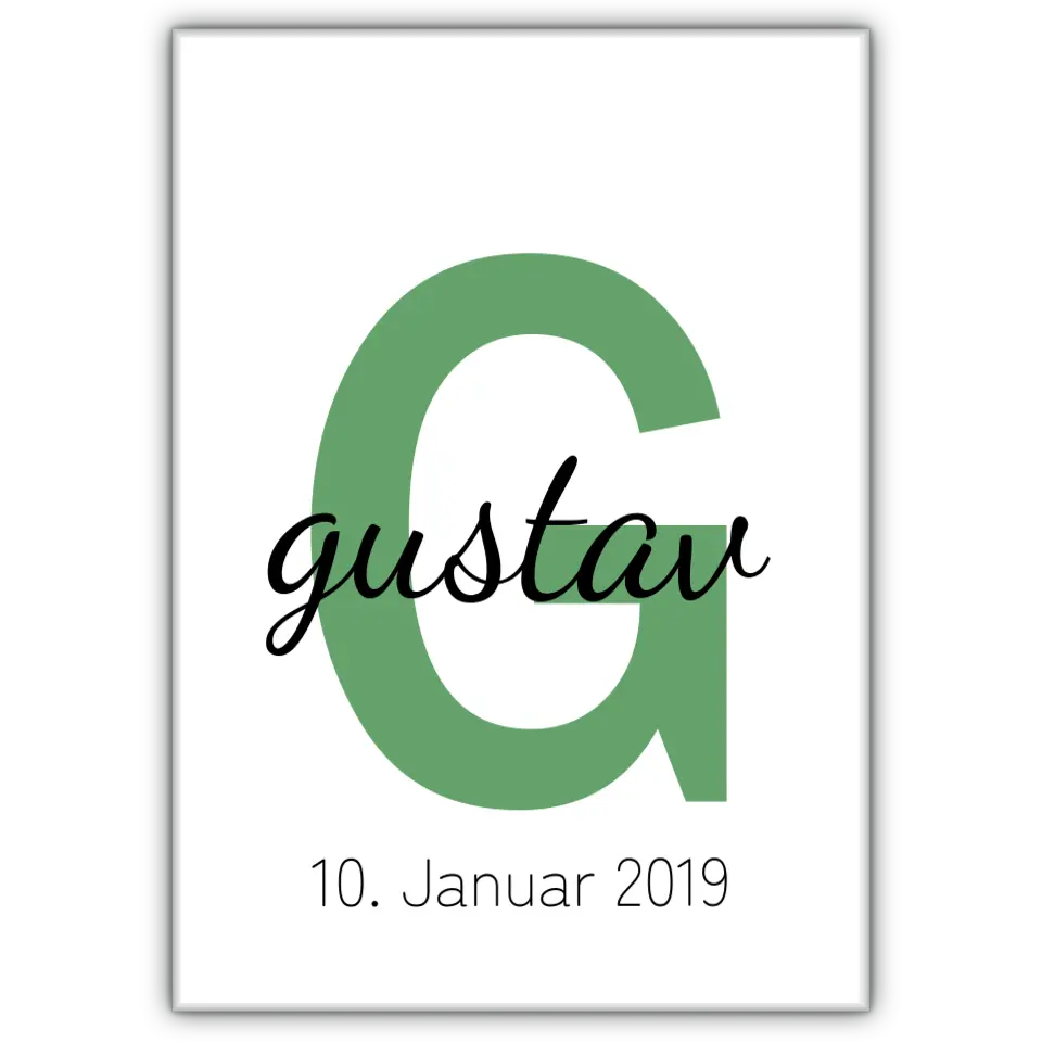 Buchstabe und Name Poster - für die Geburt