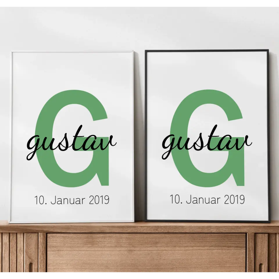 Buchstabe und Name Poster - für die Geburt