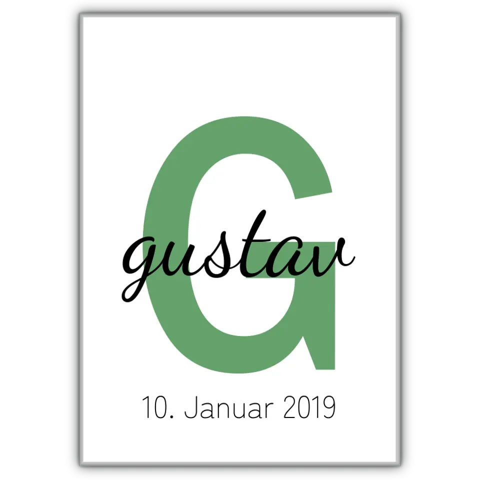 Buchstabe und Name Poster - für die Geburt