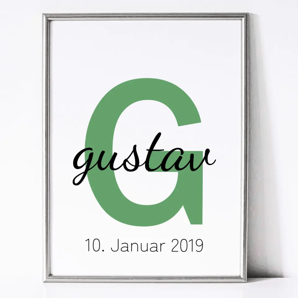 Buchstabe und Name Poster - für die Geburt