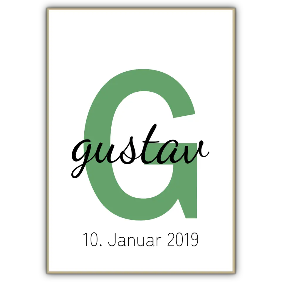 Buchstabe und Name Poster - für die Geburt