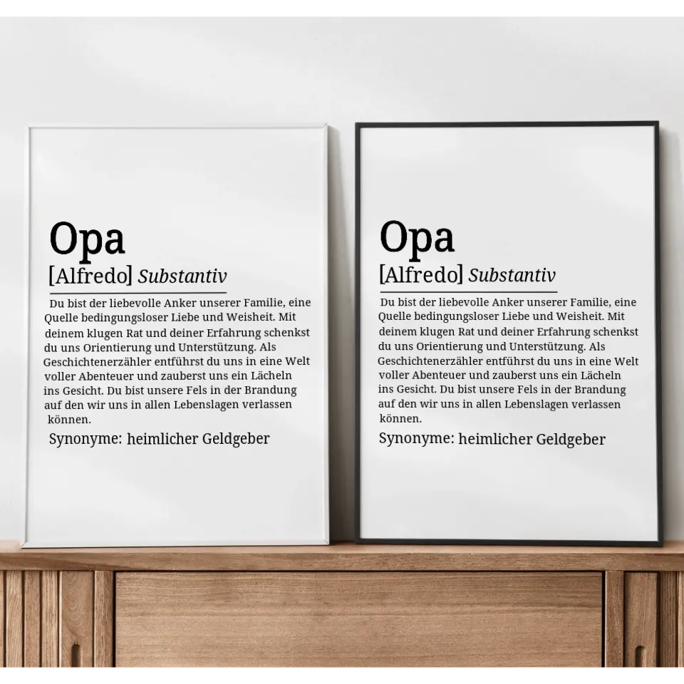 Definition Poster Opa - für die Familie