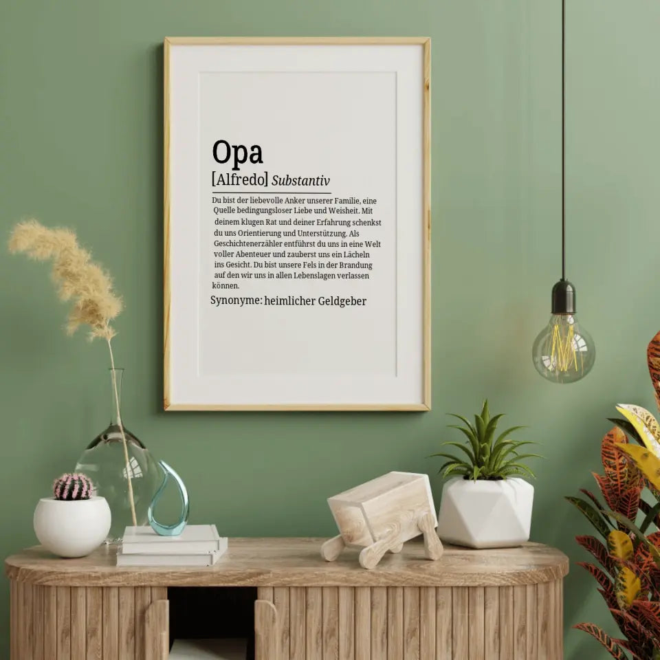 Definition Poster Opa - für die Familie