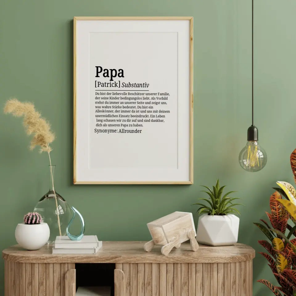 Definition Poster Papa - für die Familie