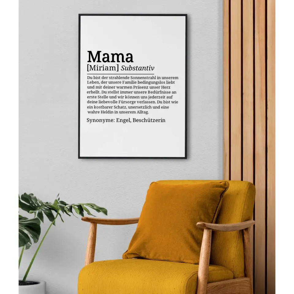 Definition Poster Mama - für die Familie
