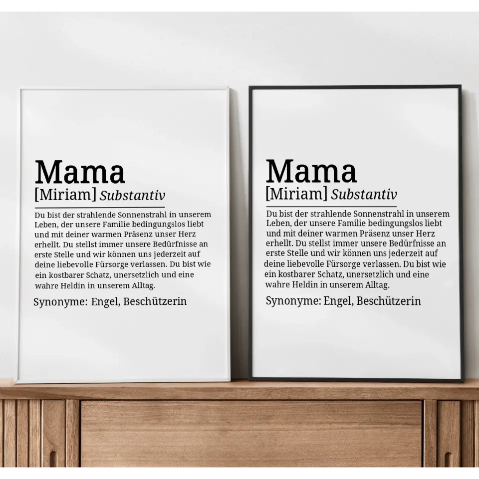 Definition Poster Mama - für die Familie