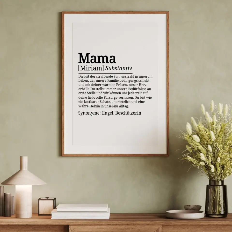 Definition Poster Mama - für die Familie