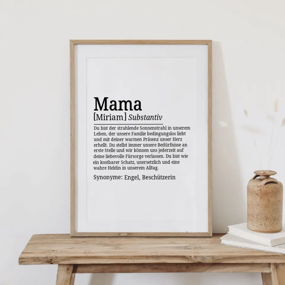 Definition Poster Mama - für die Familie