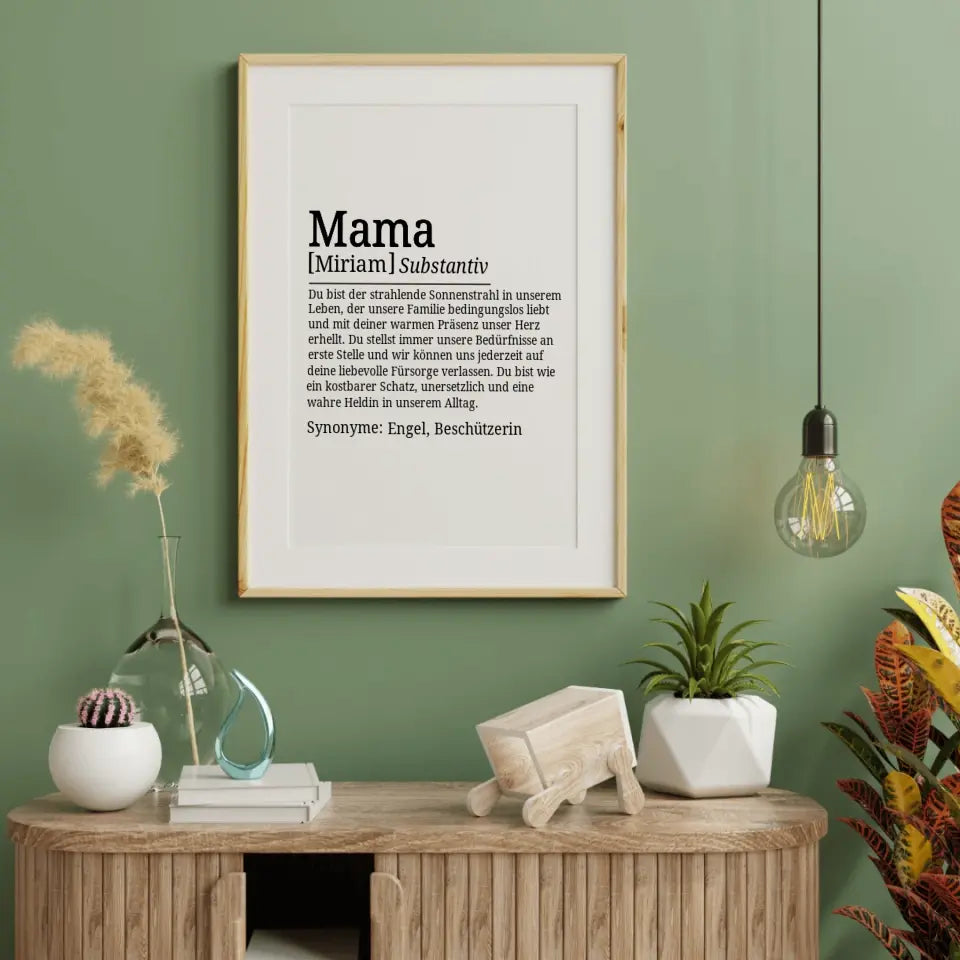 Definition Poster Mama - für die Familie
