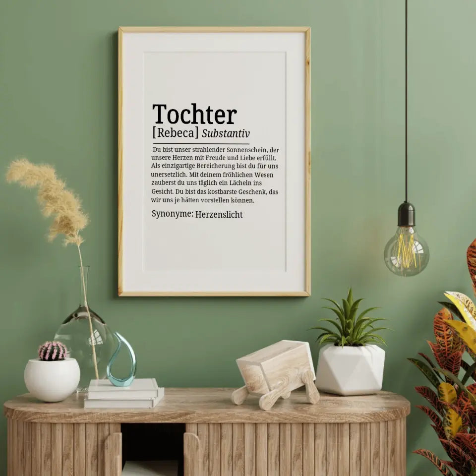 Definition Poster Tochter - für die Familie