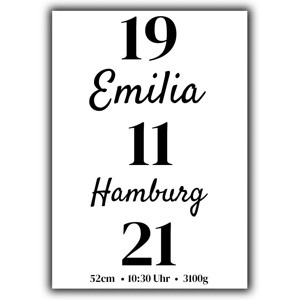 Modernes Poster - für die Geburt