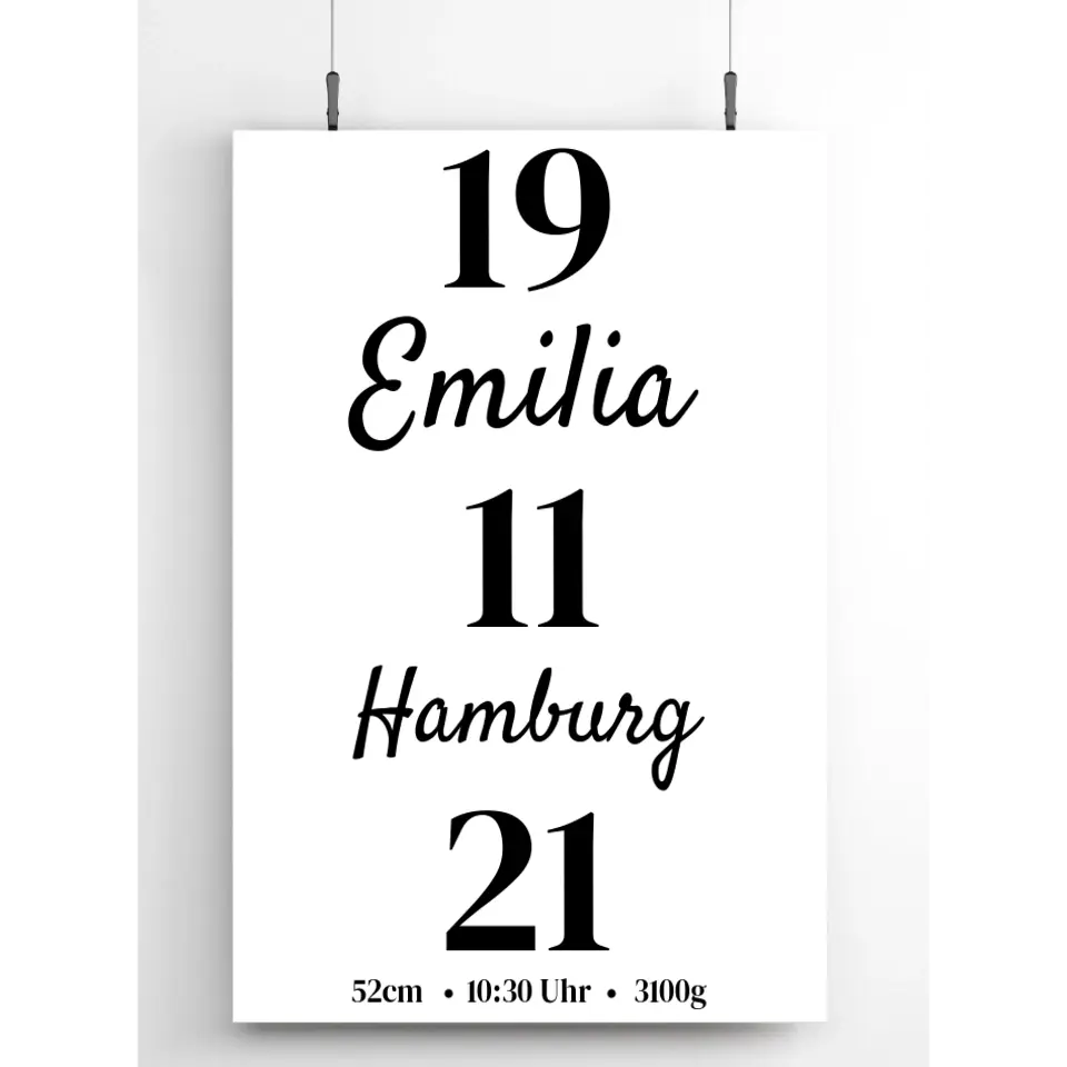 Modernes Poster - für die Geburt
