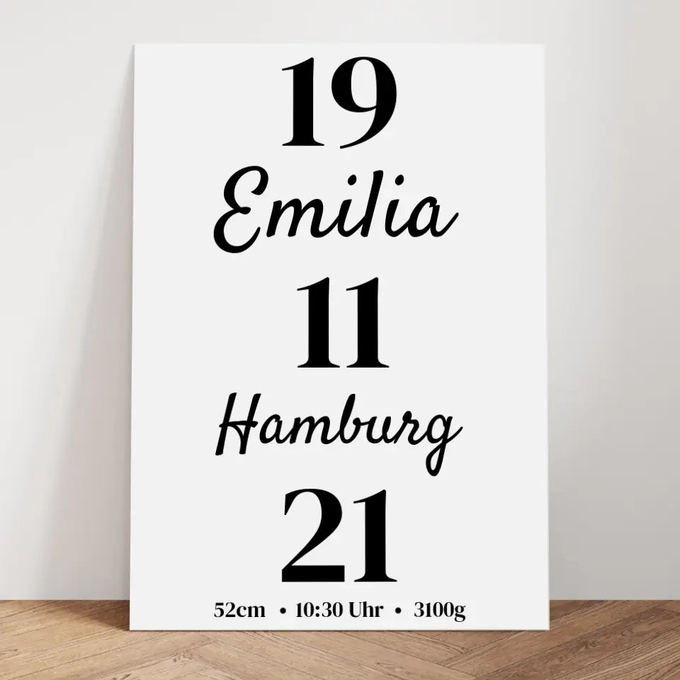 Modernes Poster - für die Geburt