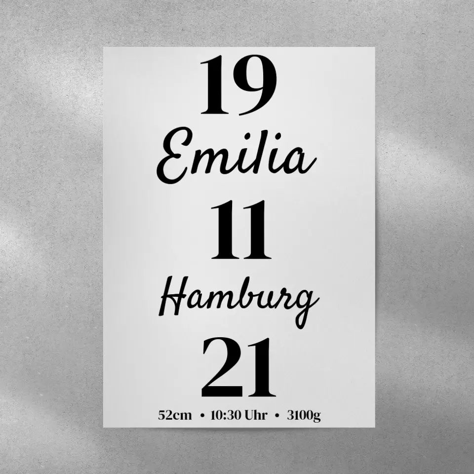 Modernes Poster - für die Geburt