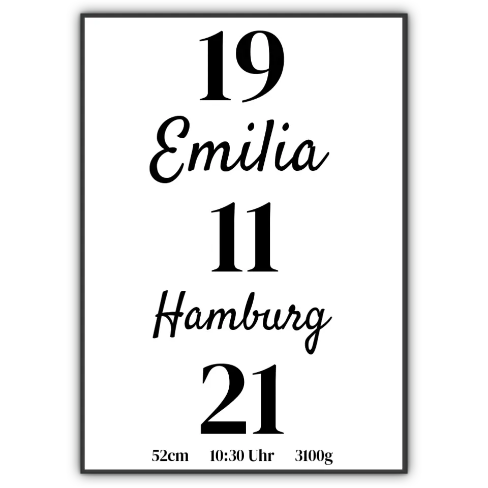 Modernes Poster - für die Geburt