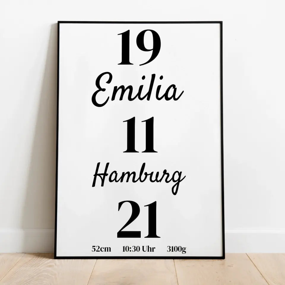 Modernes Poster - für die Geburt