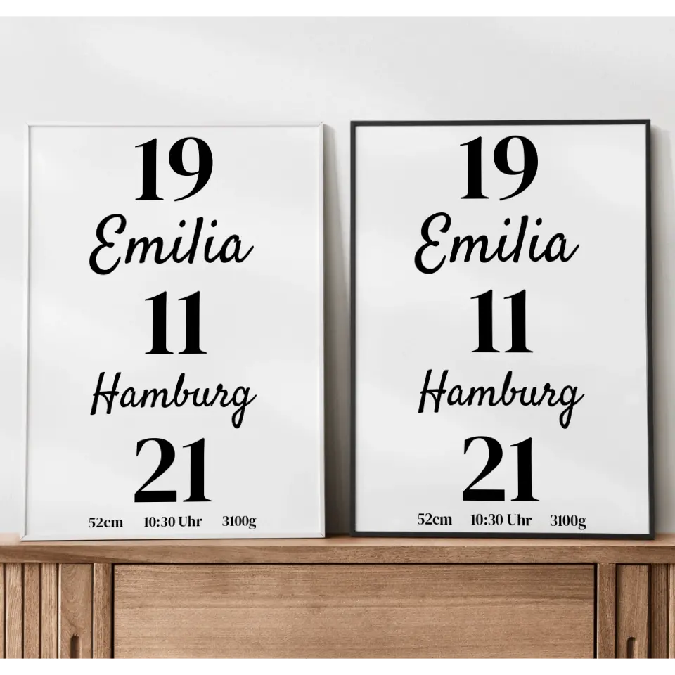 Modernes Poster - für die Geburt
