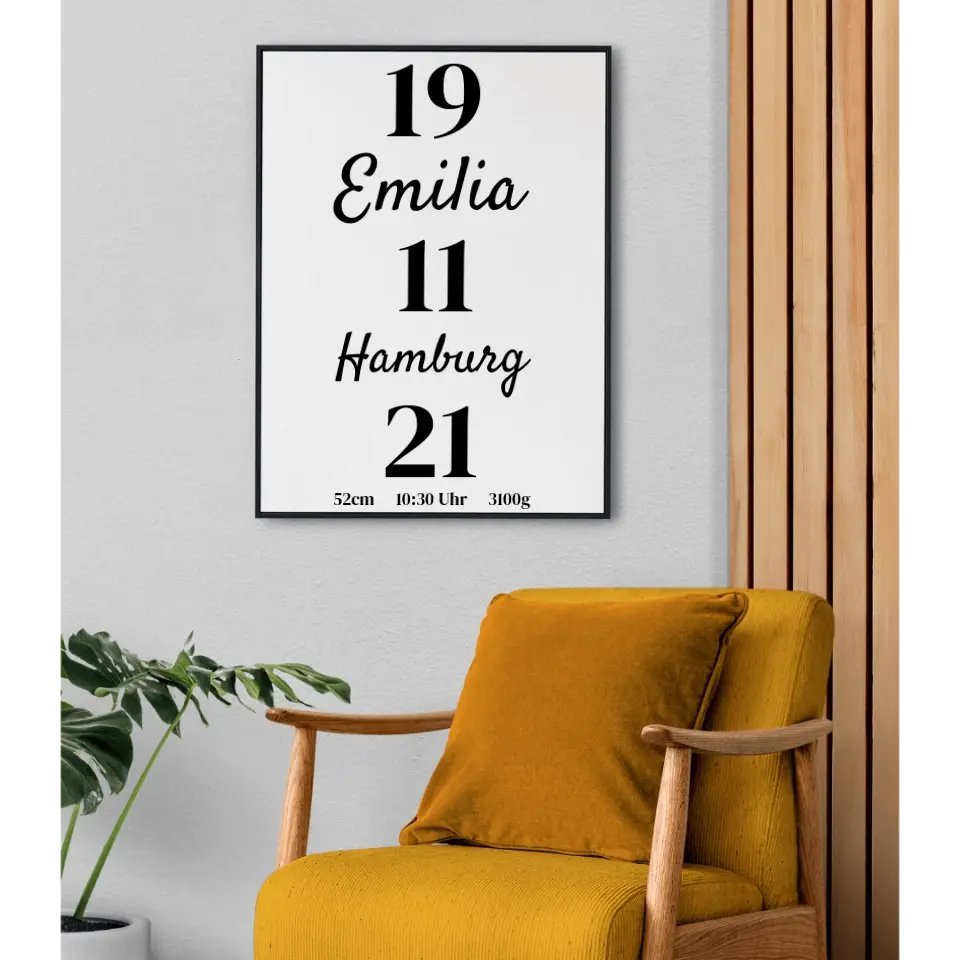 Modernes Poster - für die Geburt