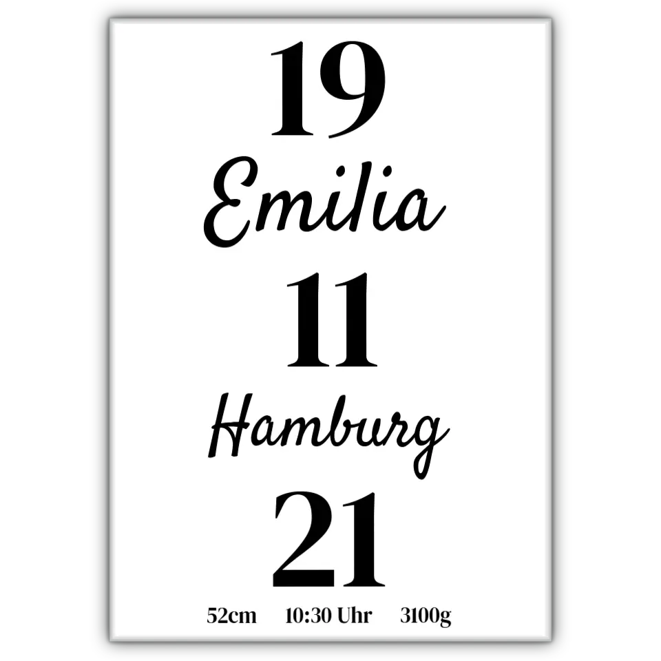 Modernes Poster - für die Geburt