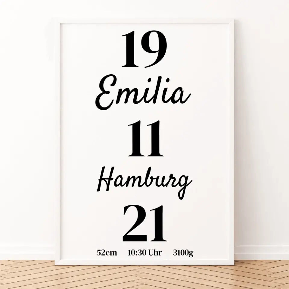 Modernes Poster - für die Geburt