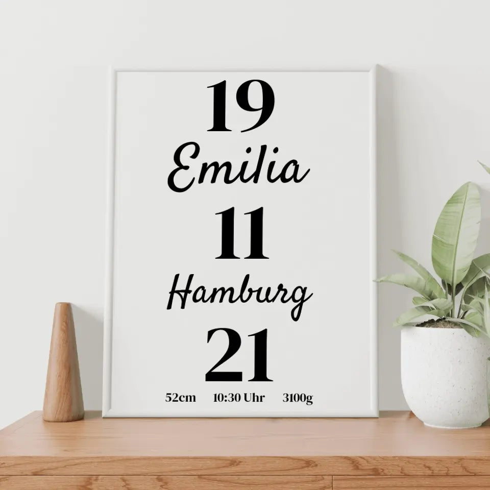 Modernes Poster - für die Geburt