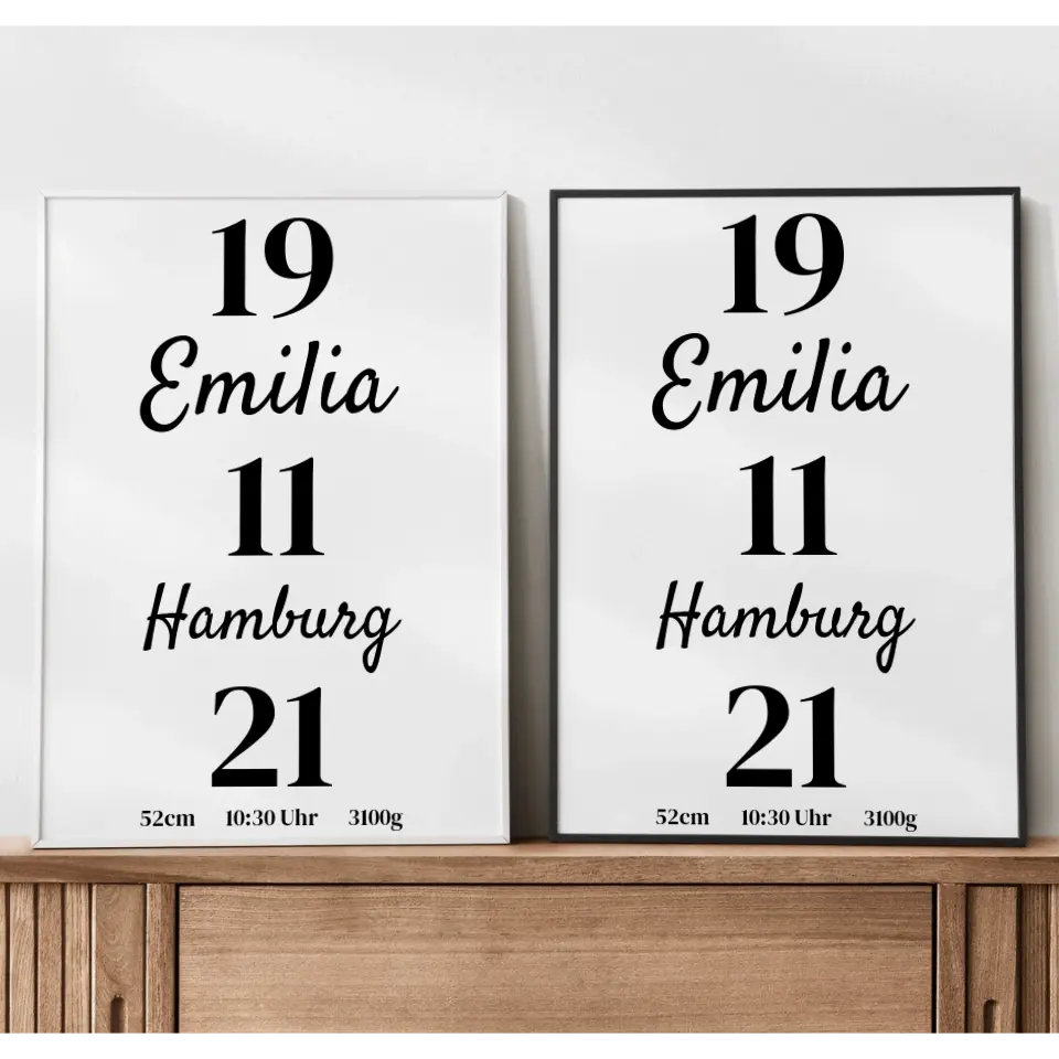 Modernes Poster - für die Geburt