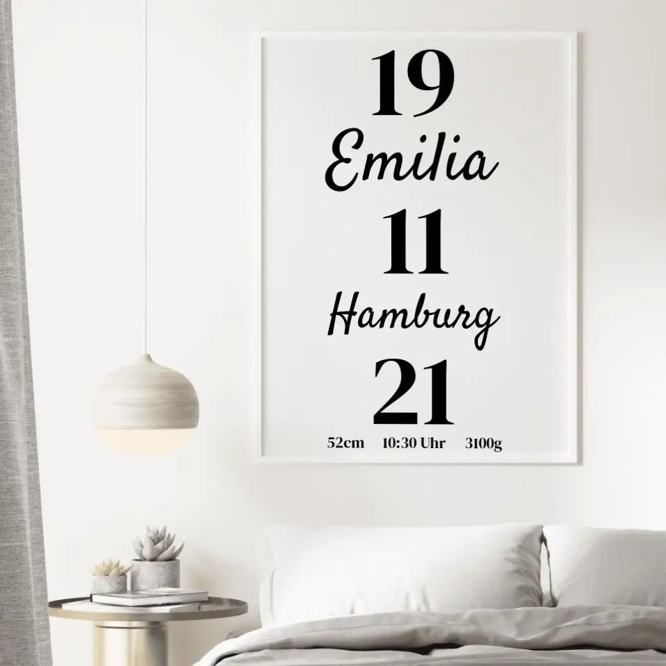 Modernes Poster - für die Geburt