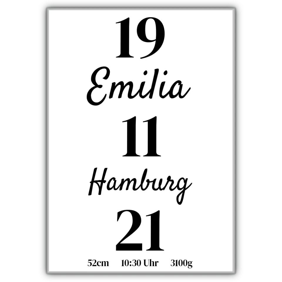 Modernes Poster - für die Geburt