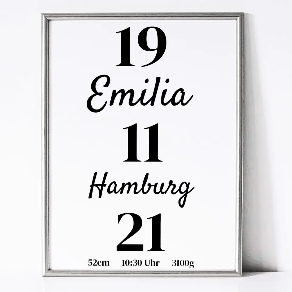 Modernes Poster - für die Geburt