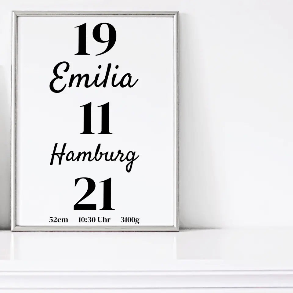 Modernes Poster - für die Geburt