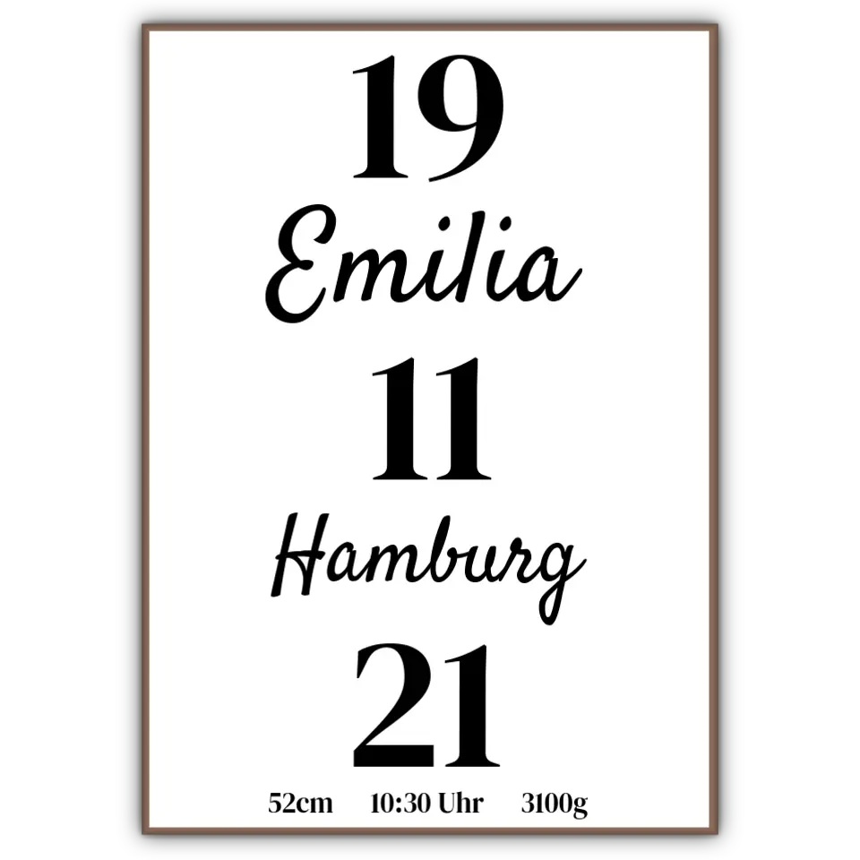 Modernes Poster - für die Geburt