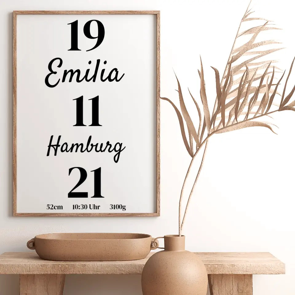 Modernes Poster - für die Geburt