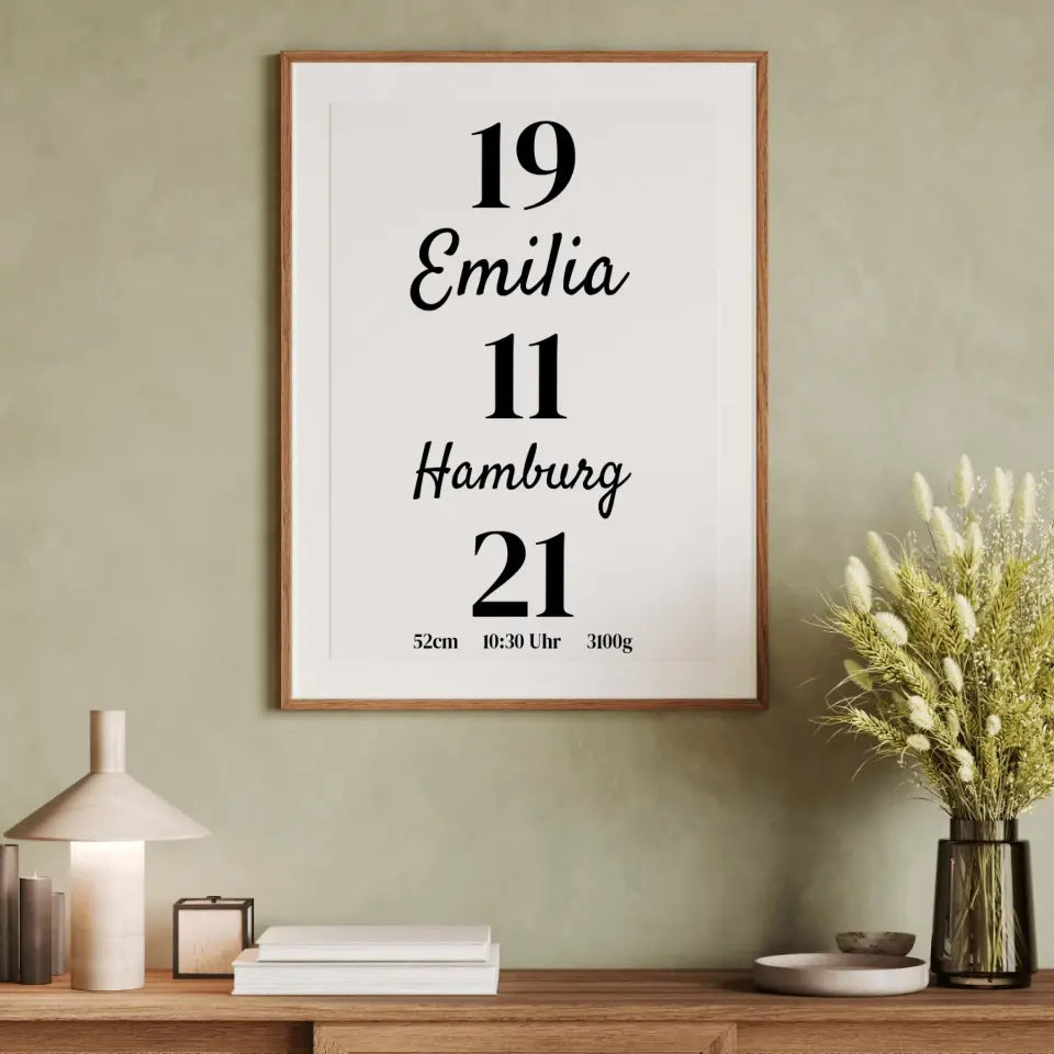 Modernes Poster - für die Geburt