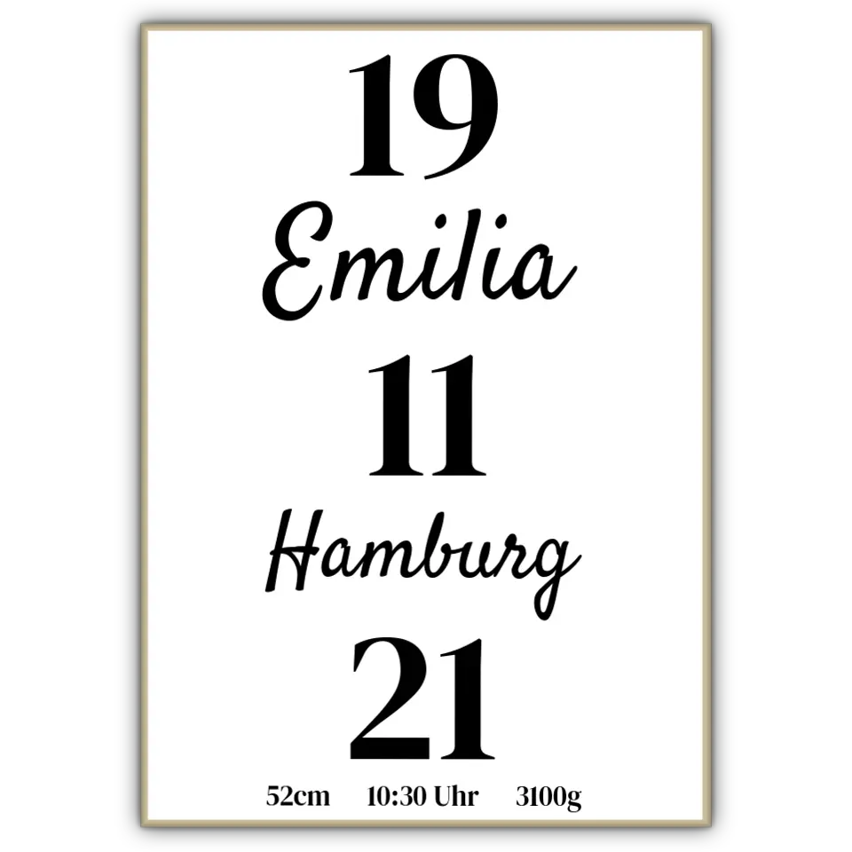 Modernes Poster - für die Geburt