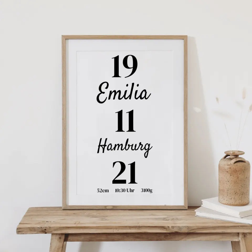 Modernes Poster - für die Geburt