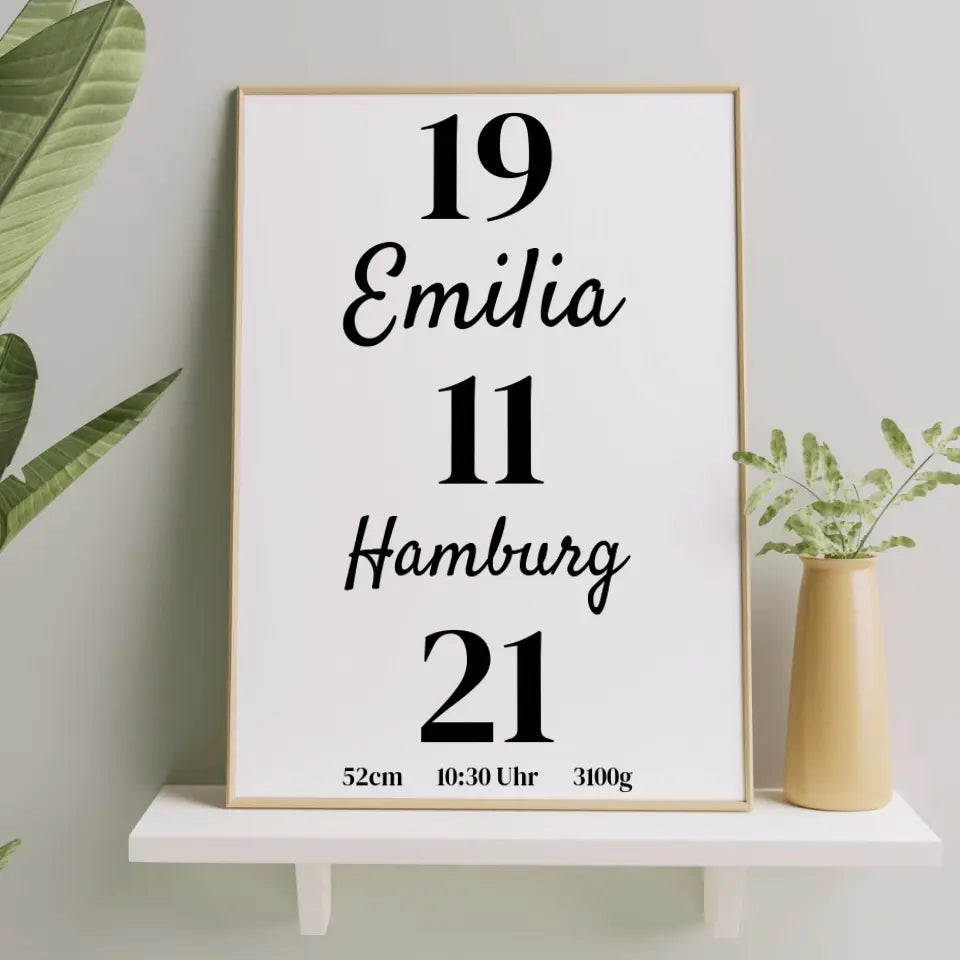 Modernes Poster - für die Geburt