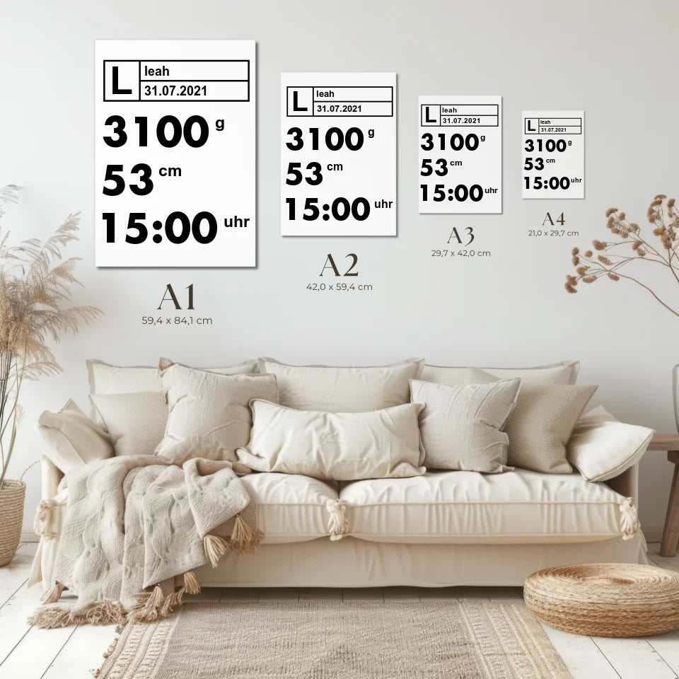 Kopie von Kopie von Kopie von Size Guide Templates, Lounge