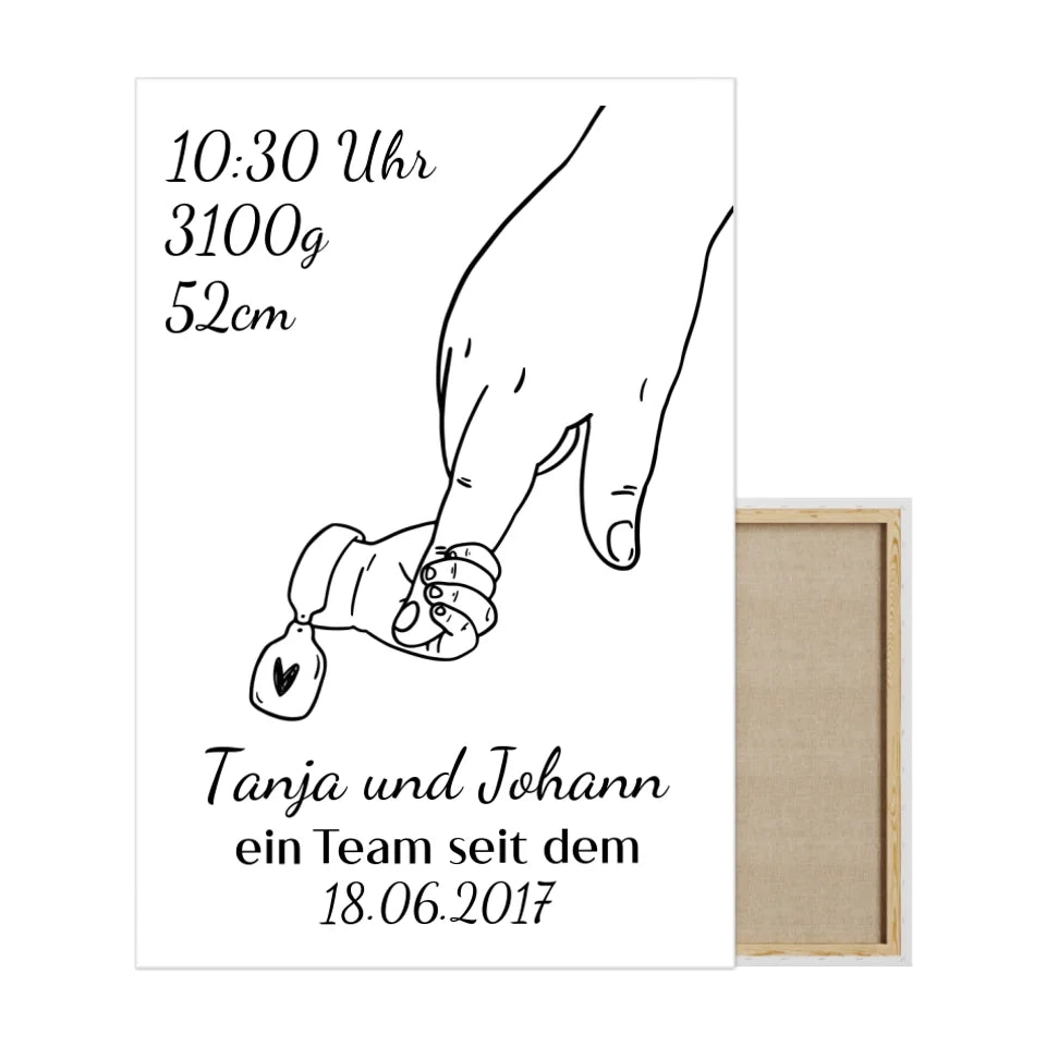 Alleinerziehendes Elternteil Leinwand - für die Geburt