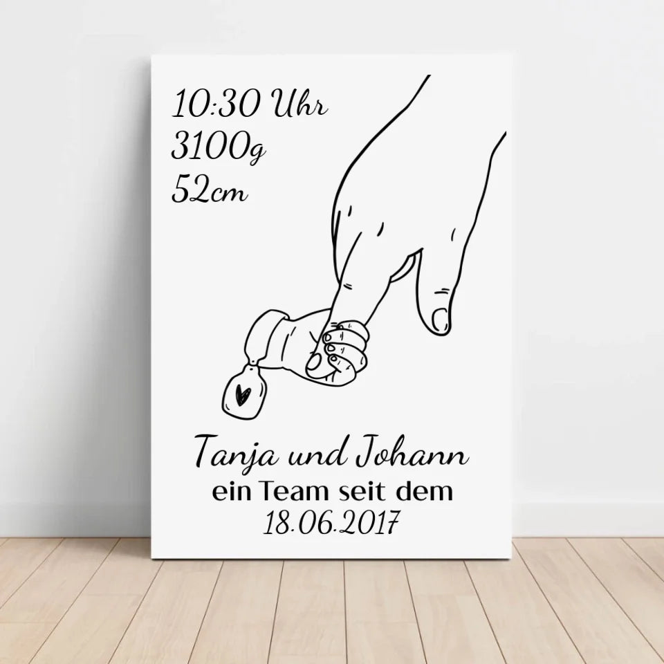 Alleinerziehendes Elternteil Leinwand - für die Geburt