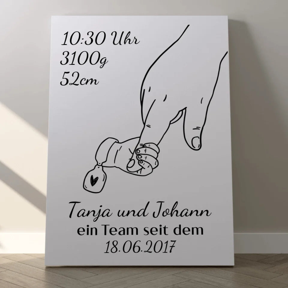 Alleinerziehendes Elternteil Leinwand - für die Geburt