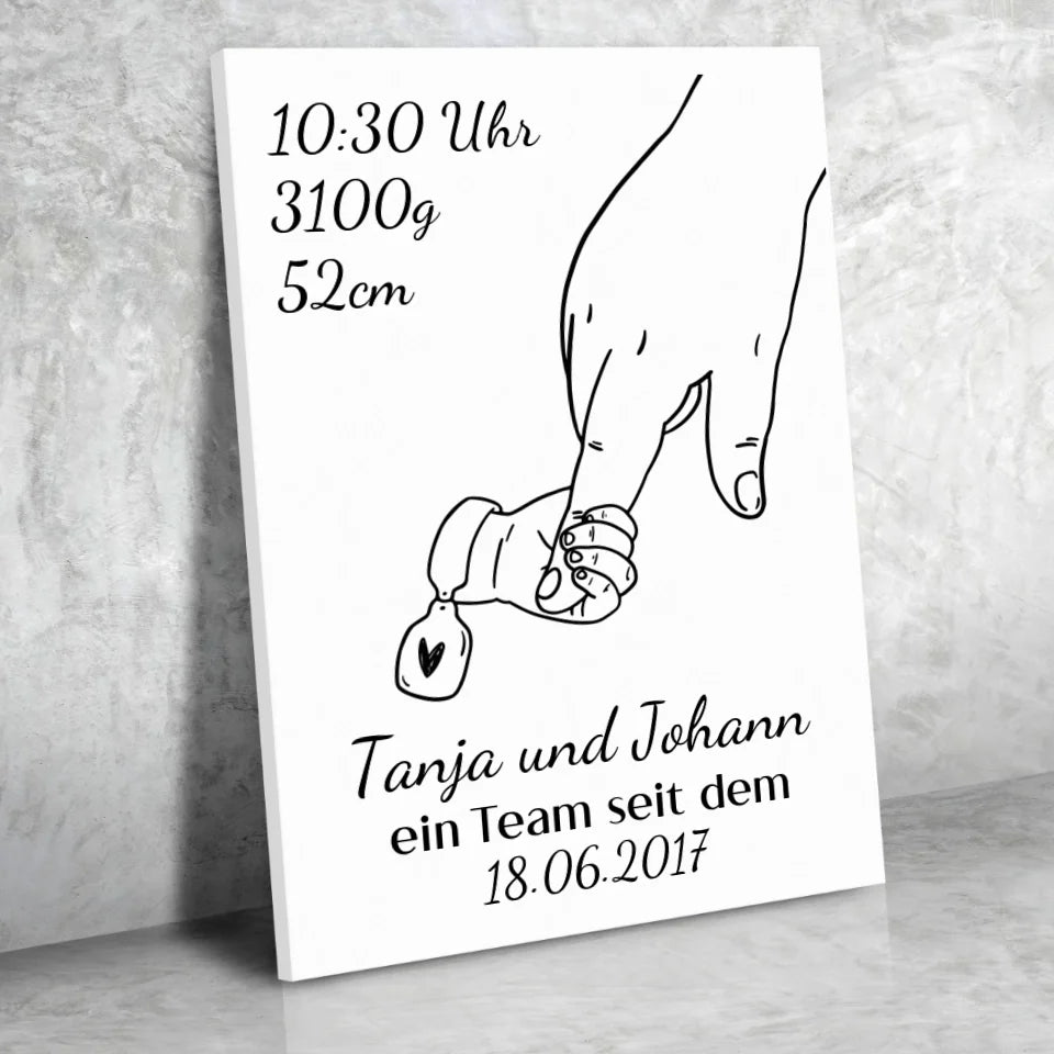 Alleinerziehendes Elternteil Leinwand - für die Geburt