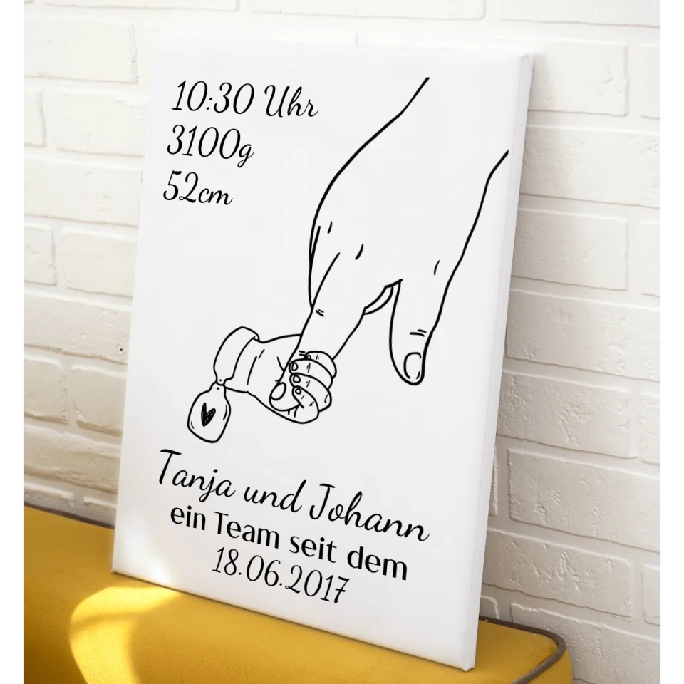 Alleinerziehendes Elternteil Leinwand - für die Geburt