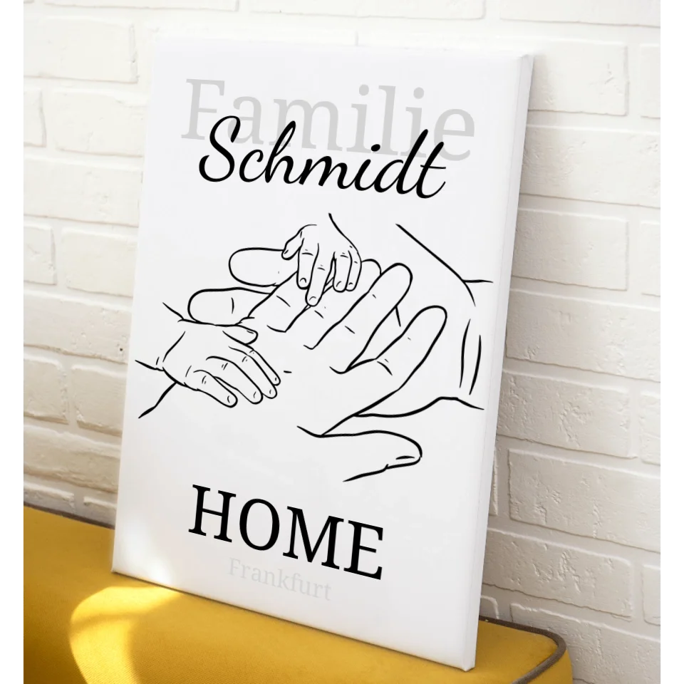 HOME Leinwand - für die Familie